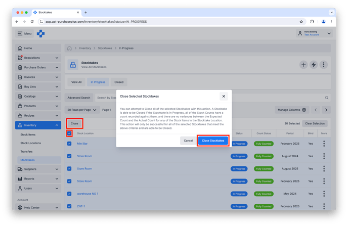 Close All Stocktakes
