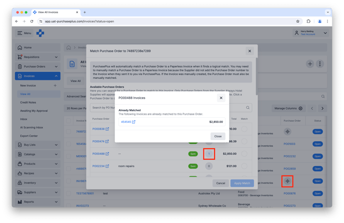 Match PO to Invoice Updated