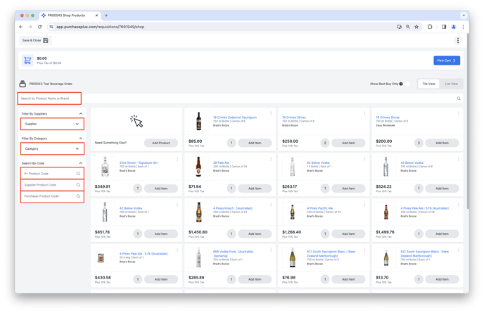 Advanced Product Search Filters